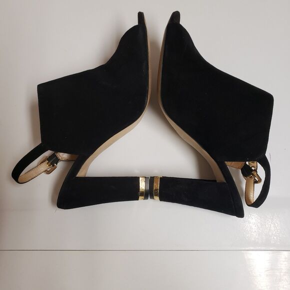 Marc Fisher Women’s Chunky Heel Suede Open-Toe Sling Back Sandals Sz 9.5M PO G - Picture 3 of 10